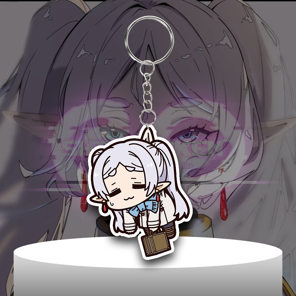 GANTUNGAN พวงกุญแจอนิเมะ Sousou no Frieren - Frieren - พวงกุญแจอะคริลิค - พวงกุญแจอะคริลิค