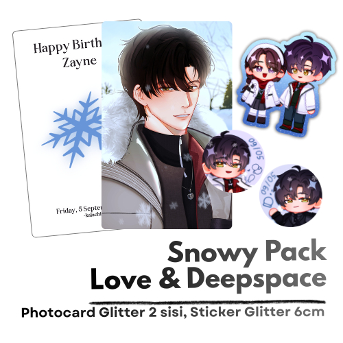 [READY] Snowy Paper Pack - Zayne Love and Deepspace