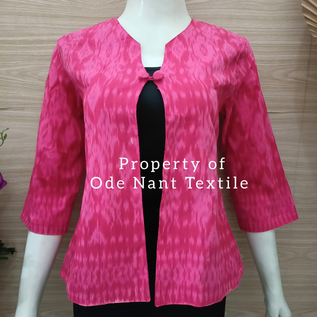 ผู้หญิง OFFICE BLAZER HANDMADE WOVEN PINK FINE / ผู้หญิง ENDEK BLAZER สีชมพู