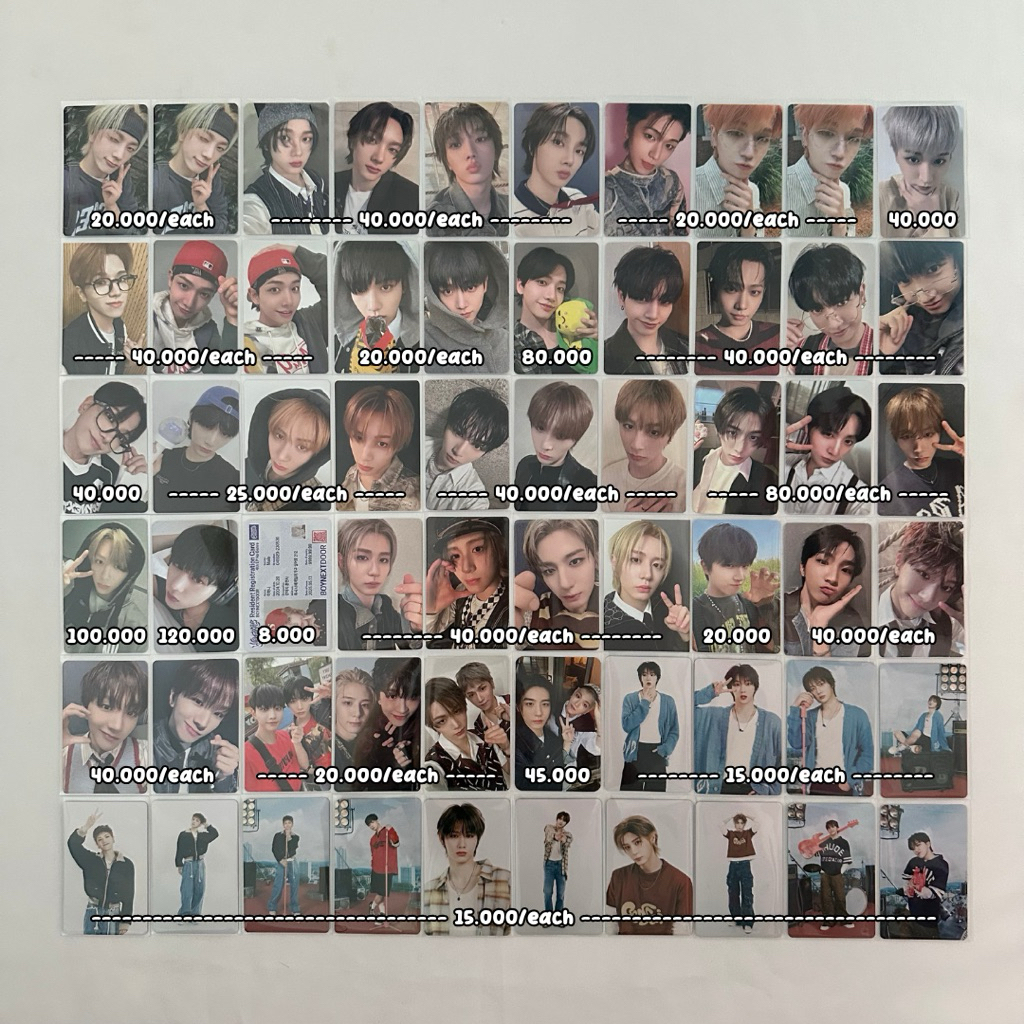 !! คําอธิบายอ่าน !! Photocard boynextdoor sungho riwoo jaehyun taesan leehan woongark