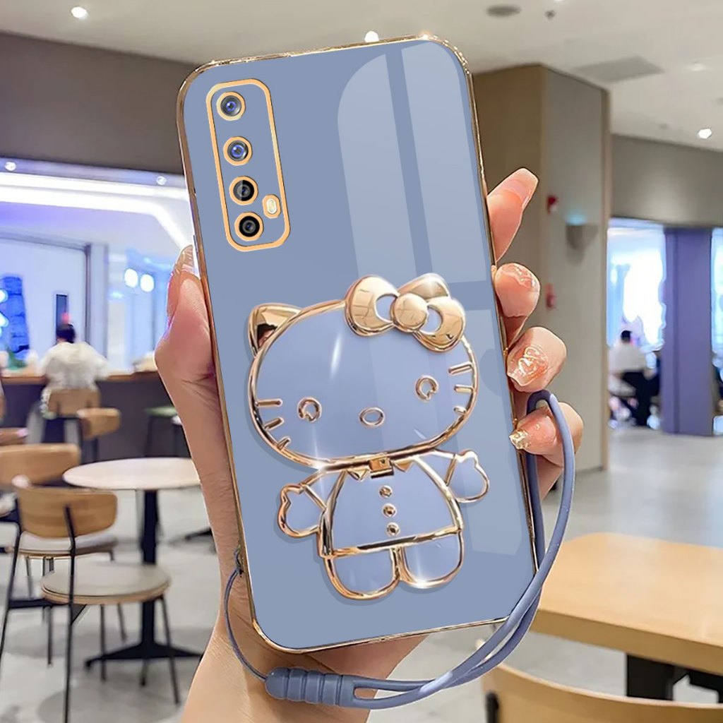 เคส Realme 7, Narzo 20 Pro Softcase พร้อมขาตั้งกระจก