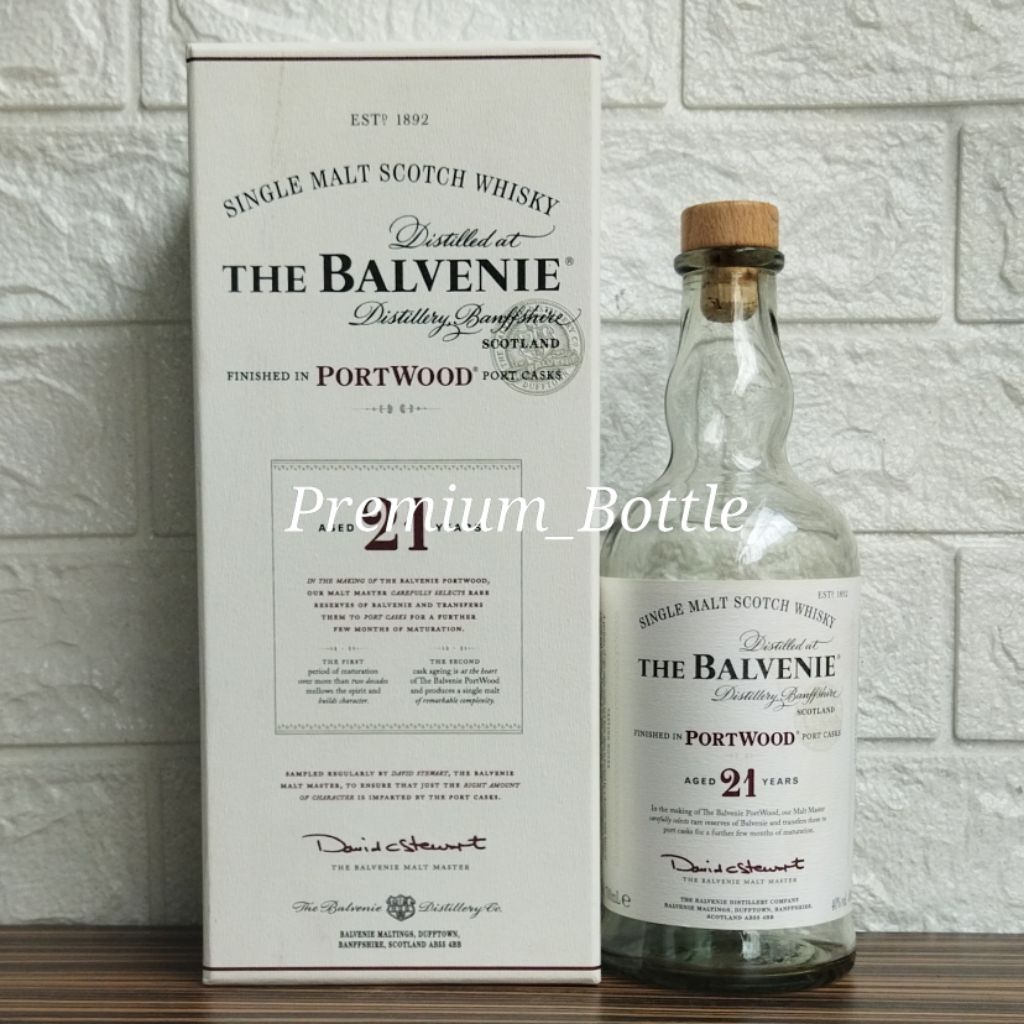 Balvenie 21 Years Old Portwood 700ml ขวดเปล่า + กล่อง