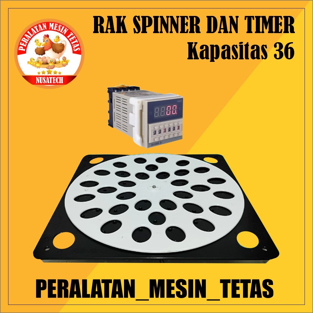 MESIN อัตโนมัติ 36-cap Spinner Rack Package Plus Timer สําหรับตู้ฟักไข่