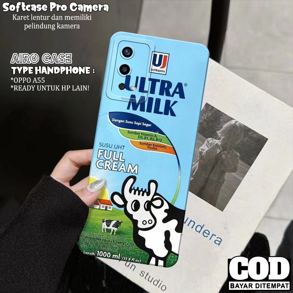 เคส Oppo A55 - Oppo A55 Softcase - เคสแฟชั่น DRINK - เคส Oppo A55 - เคส Pro Camera Softcase - Tpu - 