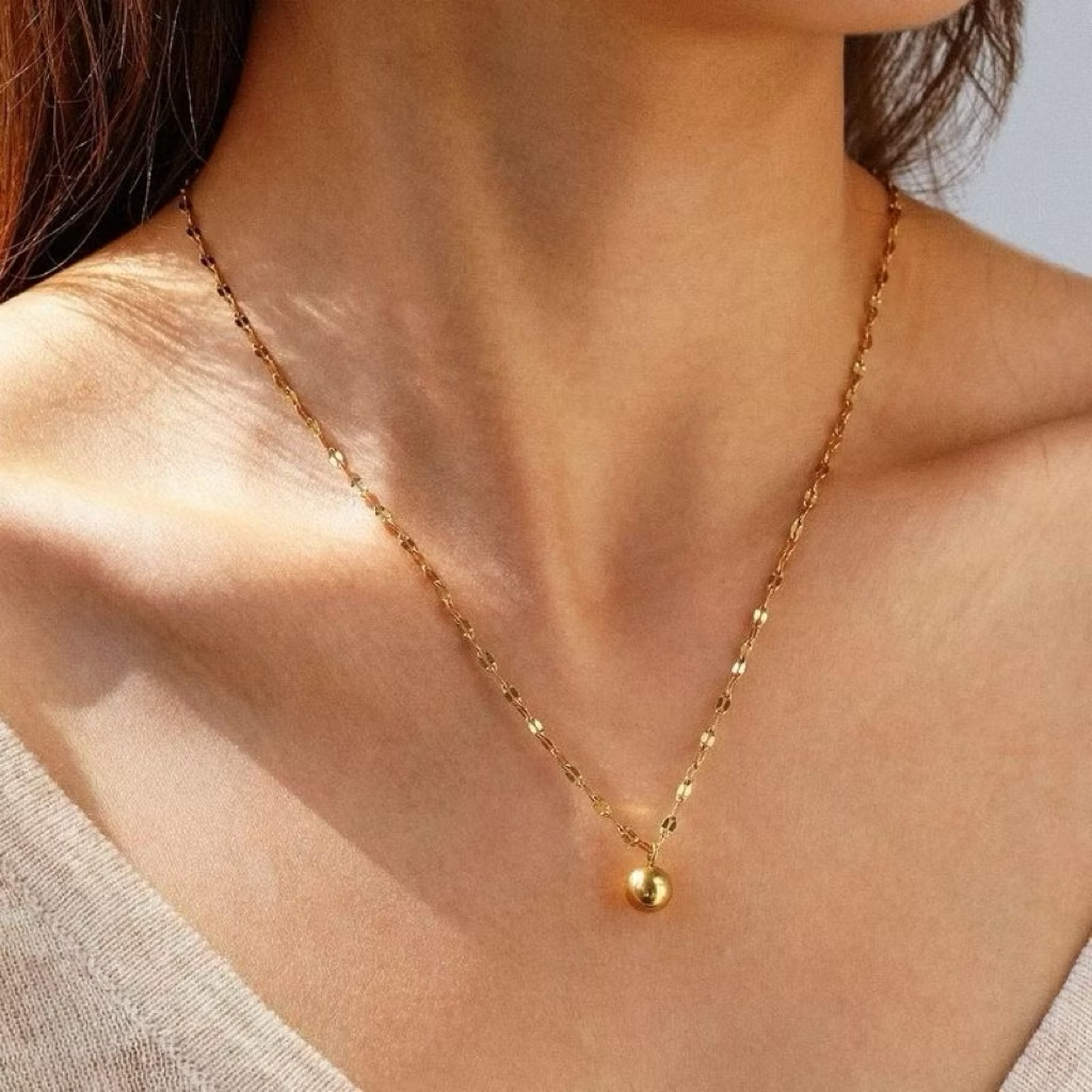 Elegant titanium BOBA จี้กาแฟหักสร้อยคอผู้หญิง