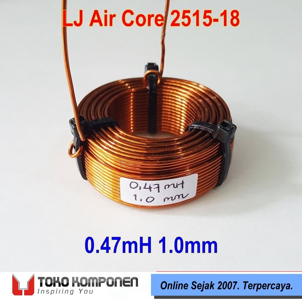 0.47mH 1.0 มม.AirCore Crossover Coil - LJ ACC 0.40mH 1.0 มม. 18AWG XO Inductor