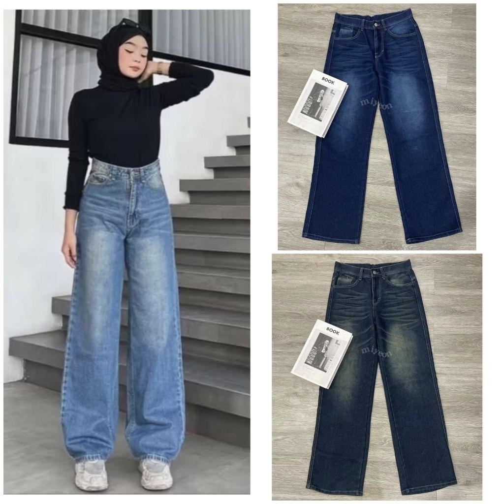 WAREHOUSE CLEARANCE HIGHWIST LONG JEANS LOOSE SKENA PANTS