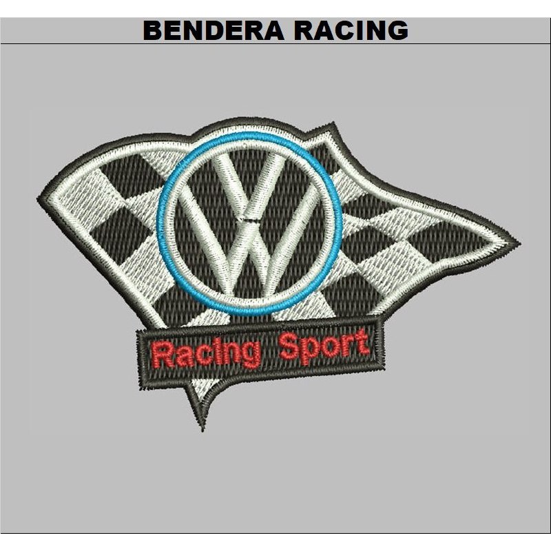 RACING FLAG EMBROIDERY PATCH LOGO EMBLEM EMBROIDERY RBC