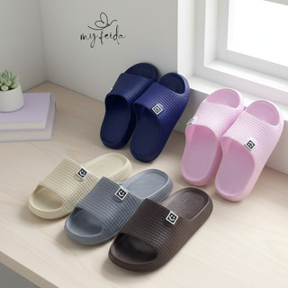 CLOOS 555 SANDAL RUMAH SLOP WANITA DAN PRIA LOGO SMILE COLORS FULL BAHAN EVA PREMIUM