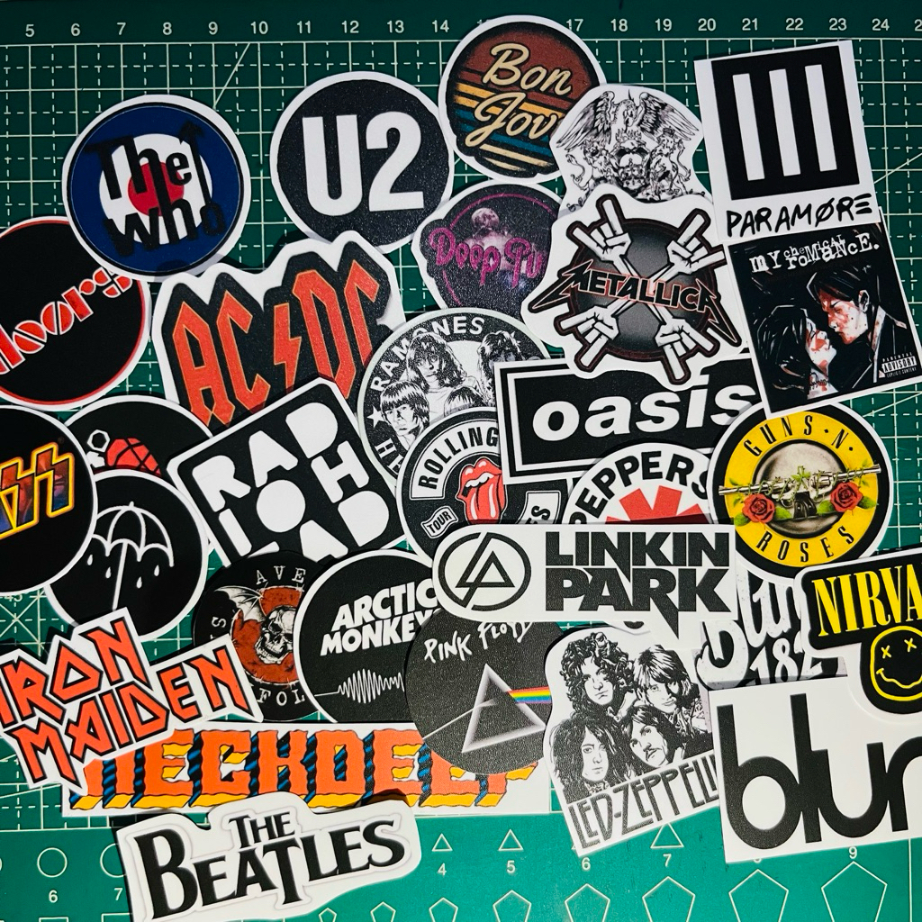 [30 ชิ้น] ใหม่ 90S BAND STICKERS CONTAINS 30 สติ๊กเกอร์