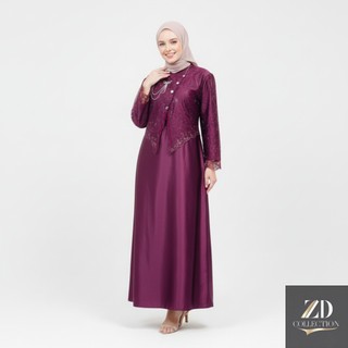 ZDCollection - Gamis Sahara Brukat Mewah [BIG SIZE] Velvet Premium | Gamis Pesta Wanita Elegan Adem