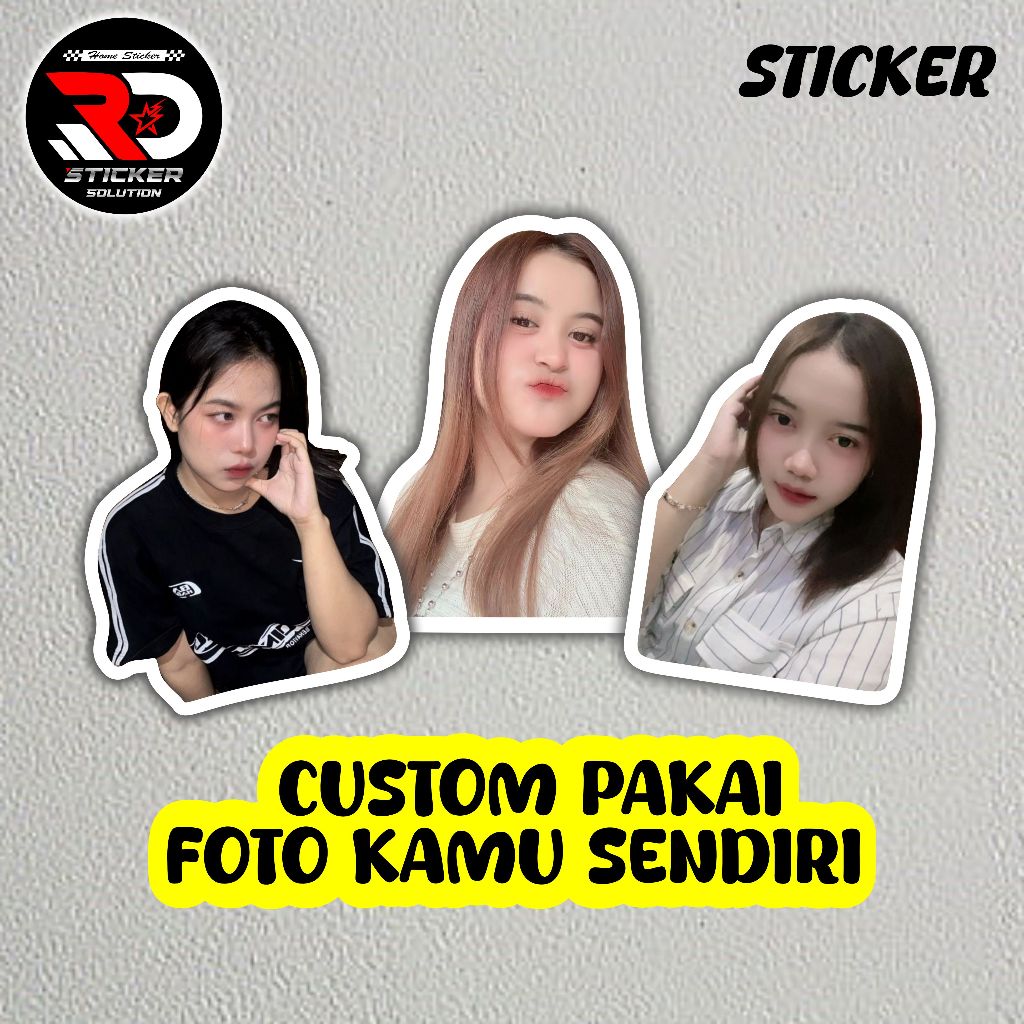 (RD STICKER) CUSTOM OWN PHOTO STICKER กันน้ํา ANTI-FADING VINYL / HELMET สติ๊กเกอร์แล็ปท็อป HP MOTOR