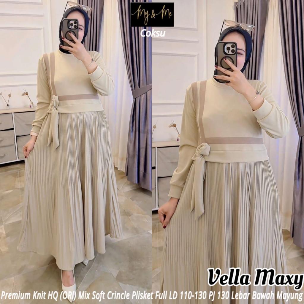 VELLA MAXY ORIGINAL BY MY&ME GAMIS MAXY MIX SOFT CRINKLE PLISKET FULL