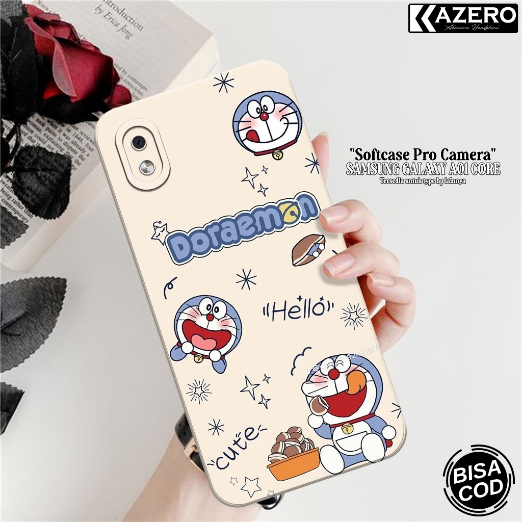 KAZEERO - เคสโทรศัพท์ Samsung Galaxy A01 Core - เคสกล้องการ์ตูน Pro - Sam Galaxy A01 Core Softcase -