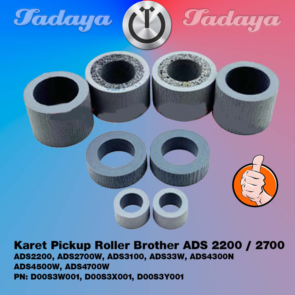 ยาง Pickup Roller Scanner ADS-2200 ADS-2700W กระดาษ Puller ชุด Pick Up Roller สําหรับ Roll Brother A