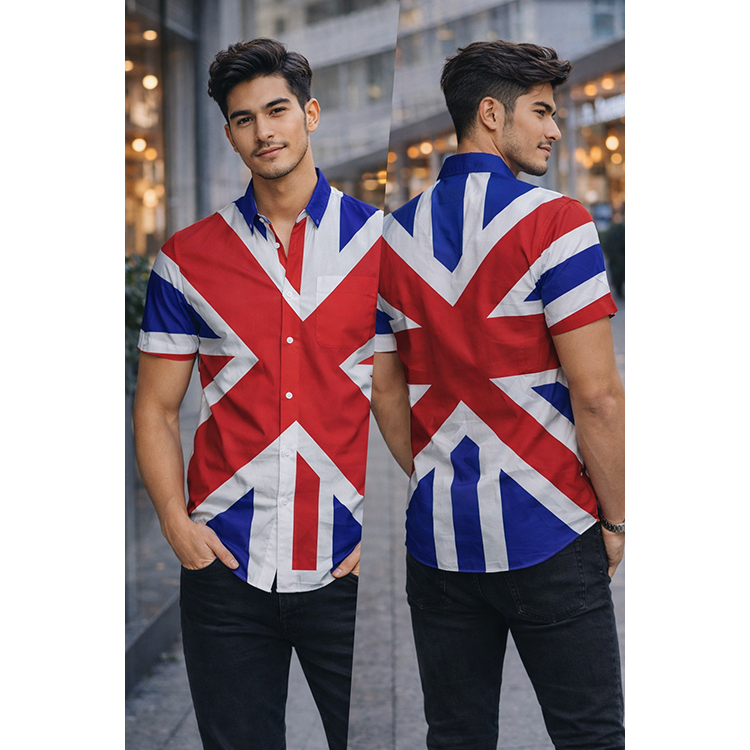 KEMEJA UK England Shirt / UK England Flag Shirt / UK England Flag Custom Shirt
