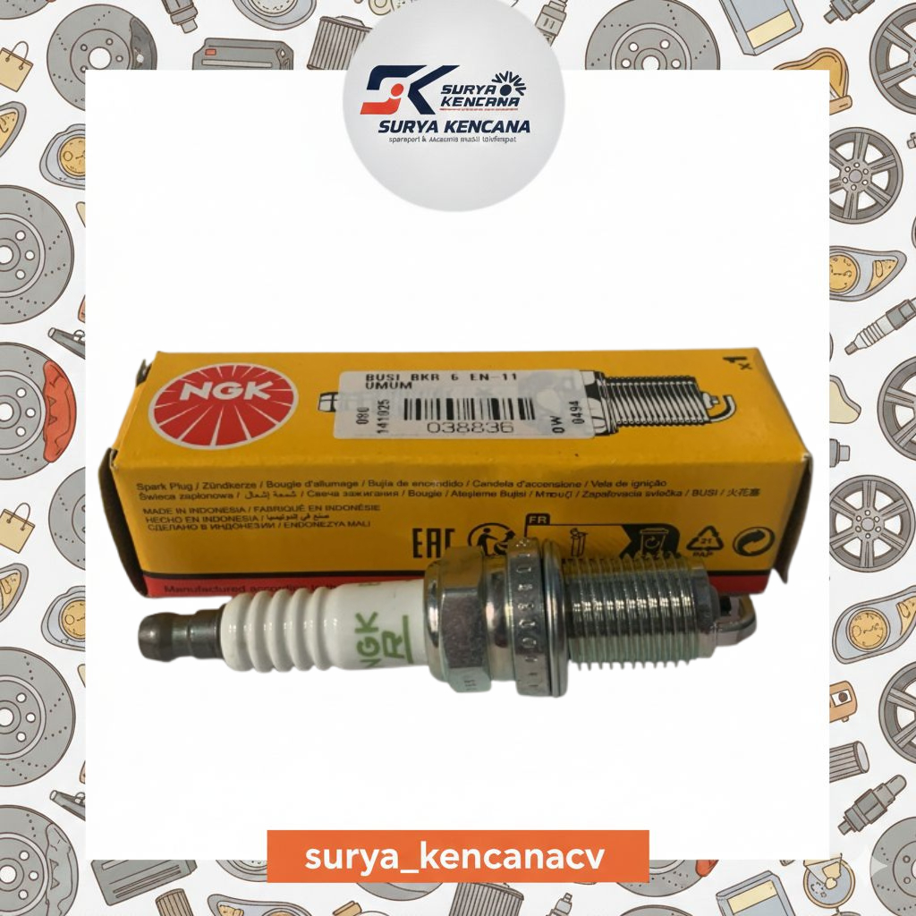 SPARK PLUG BKR 6 EN-11 GENERAL ORIGINAL NGK 98079-5614J @1PC 038836