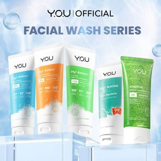 YOU Hy! Amino Facial Wash 100g Anti Acne, Hydrating, Brightening, Oil Control Sabun Cuci Muka