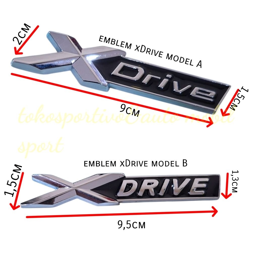 XDRIVE BMW XDRIVE FULL METAL ANTI-RUST PREMIUM LOGO EMBLEM