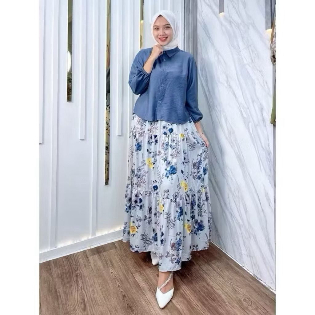 ZINNIA RAYON MIX CRINKLE SET // RAYON MIX CRINKLE SKIRT SET // PLAINATION SET // ชุดรวม // ผู้หญิง /