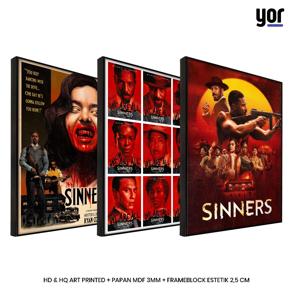 ฟิล์มโปสเตอร์ Yordecor Sinners Frameblock - ตกแต่งผนังสุนทรียศาสตร์