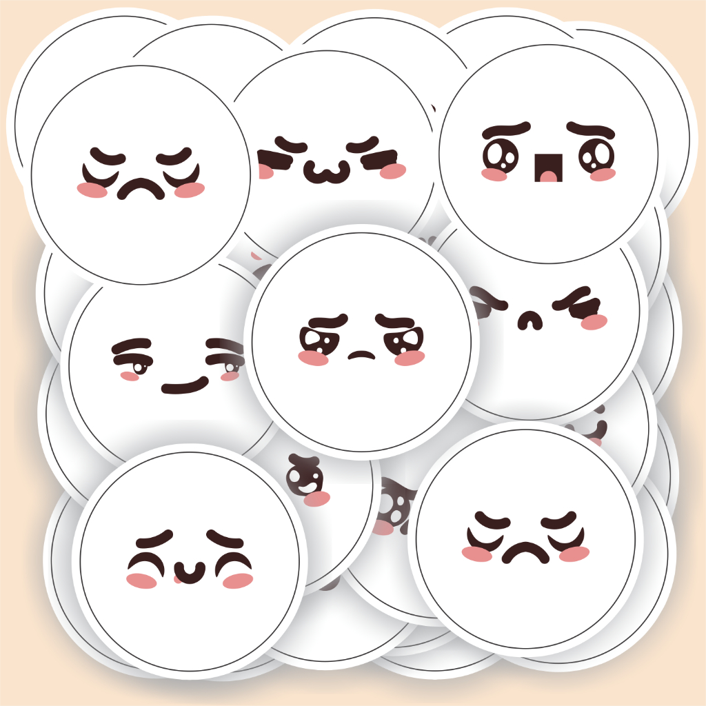 (50 ชิ้น) สุ่ม EMOJI-CUTE สติ๊กเกอร์/ป้ายสมุดสะสม/ของเล่น\CUTE