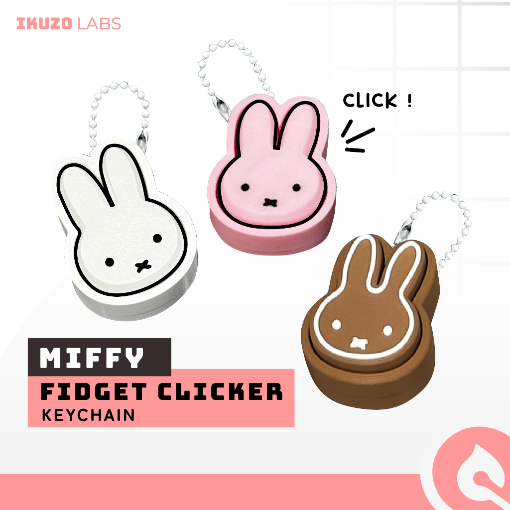 GANTUNGAN Miffy Fidget Clicker พวงกุญแจ | พวงกุญแจกลไก มิฟฟี่ น่ารัก