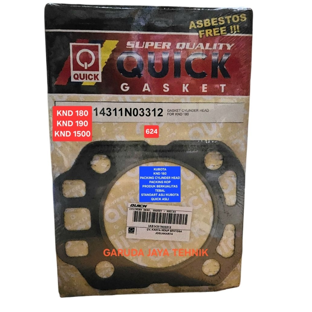 หัวแพ็คหัว pak kop pak head kubota KND180 KND 180 KND190 KND1500 QUICK ORIGINAL KUBOTA (624)