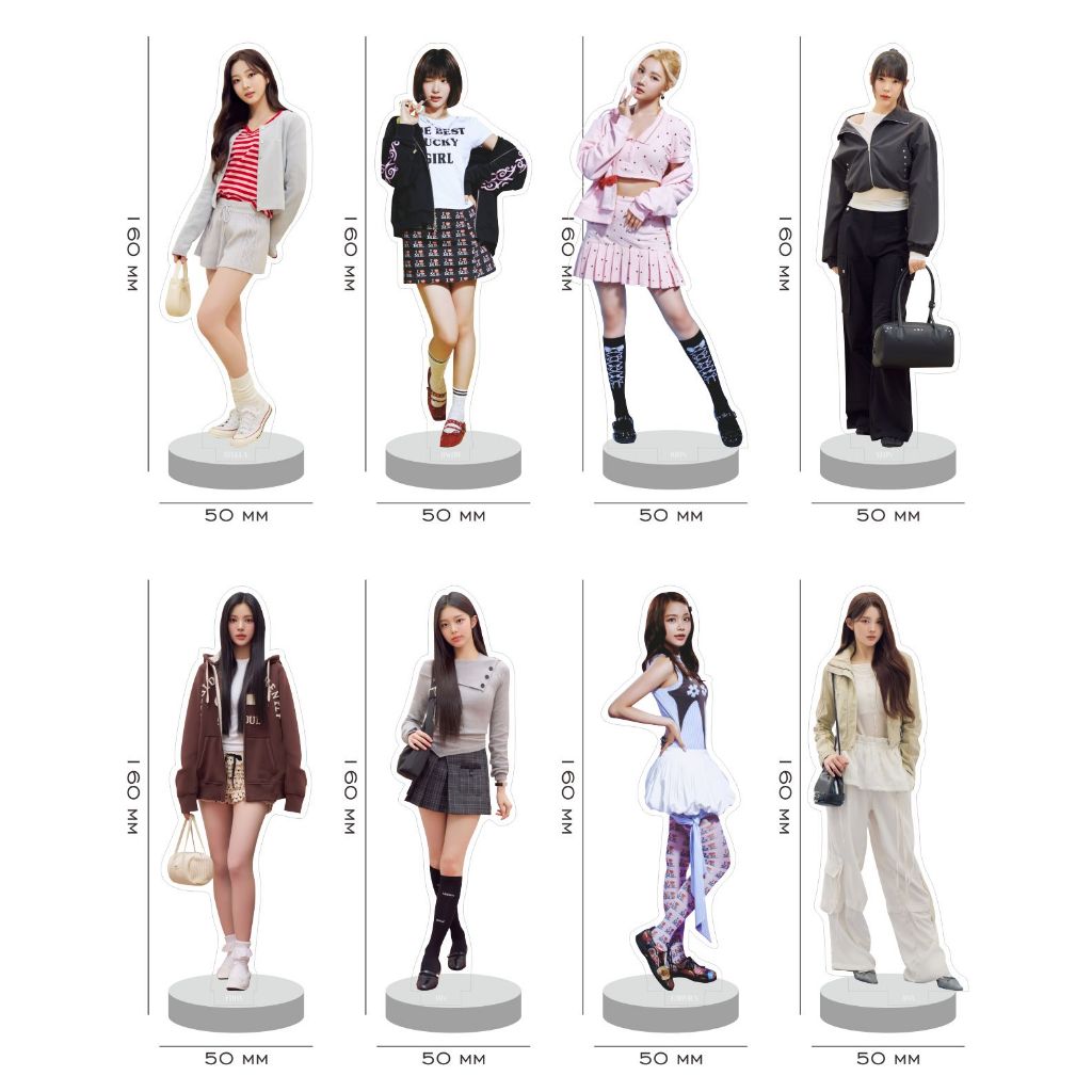 ขาตั้งอะคริลิครูป Hearts2Hearts Carmen Jiwoo Juun Stella Yuha Ana Ian Yeon H2H