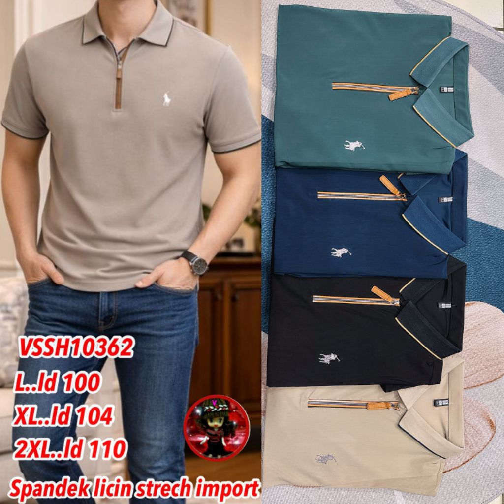 10362 - 10361 - 10365 - 10363 เสื้อยืดผู้ชายคอปกพรีเมี่ยม