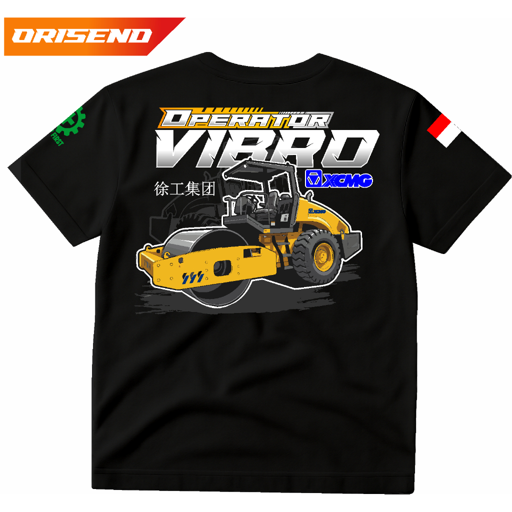 เสื้อยืด Orisend Vibro Sakai Operator | อุปกรณ์หนัก ลูกกลิ้งถนน xcmg หนา วัสดุเย็น