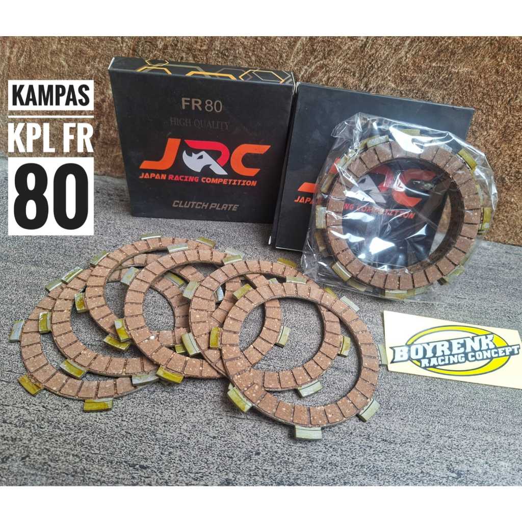 RACING CLUTCH PLATES FR 80 JRC ONE SET CONTAINS 6 APPLICATIONS JUPITER VEGA R CRYPTON FIZ - BOYRENK 