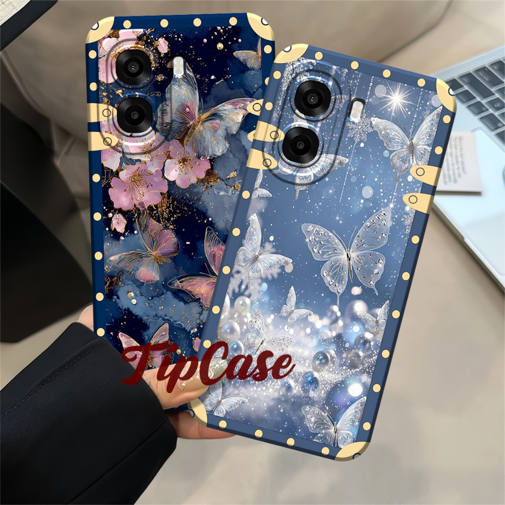 Softcase Oppo A6X / A6 / A6T / A6T PRO Fashion Case Camera Protector Butterfly Motif Modern Frame