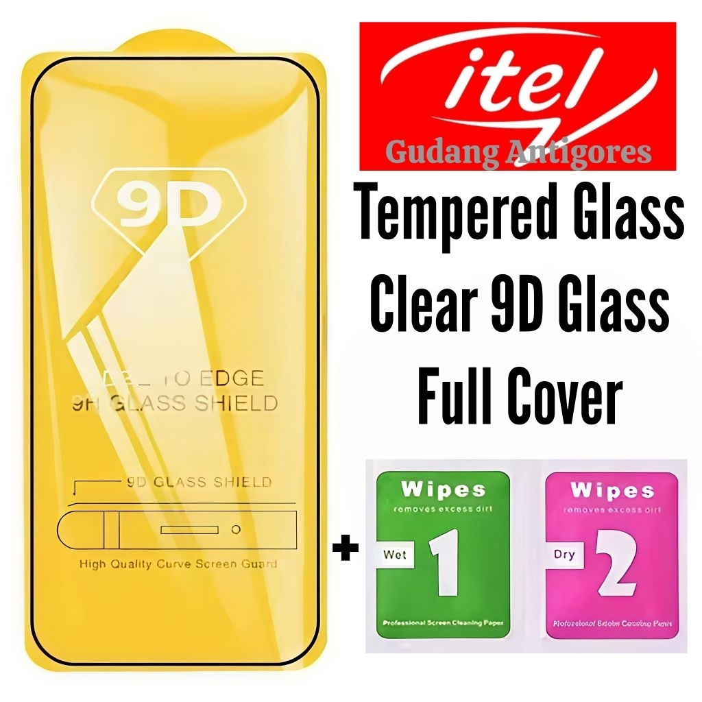 กระจกนิรภัย 9D Clear Full Cover iTeL ทุกประเภท Anti-Scratch Glass RS4 A70 A80 A90 P55 P65 P75 P85 P9