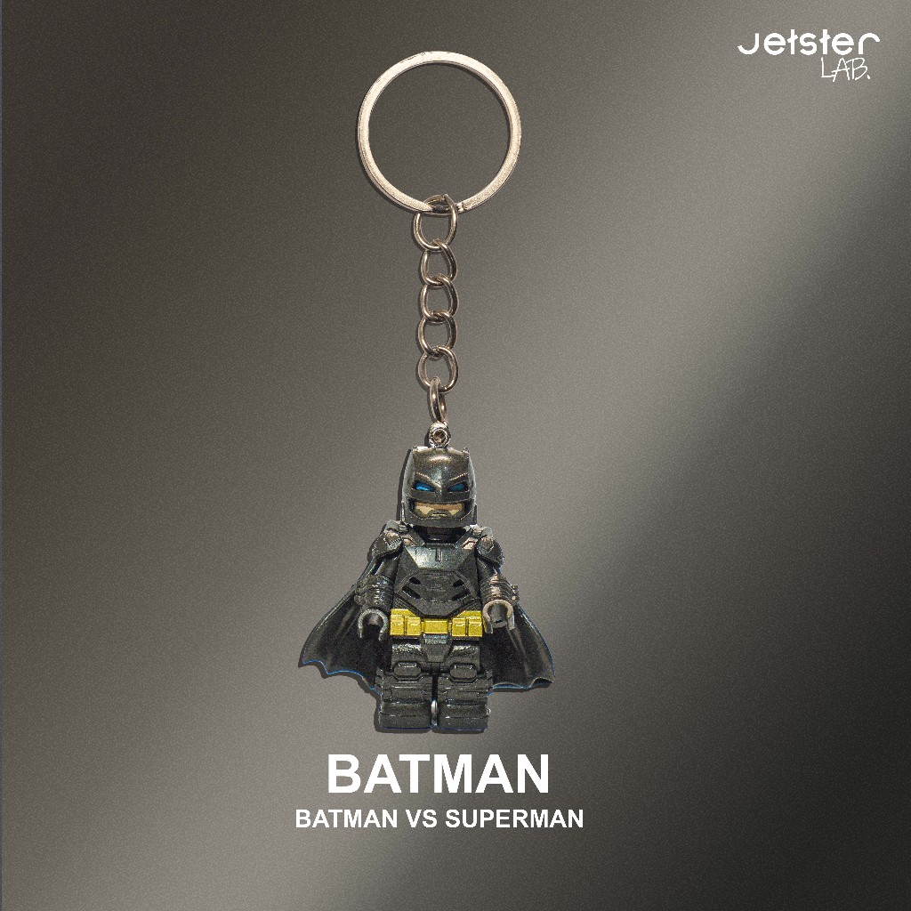 GANTUNGAN Jetster Lab พวงกุญแจ Batman vs Superman DC พวงกุญแจรูป