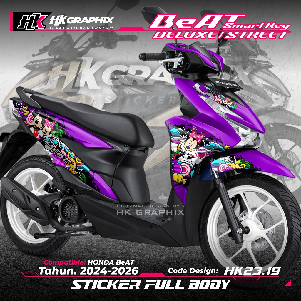 Decal สติกเกอร์ BeAT ใหม่ DELUXE BeAT STREET Gen 2 Full Body 2024 2025 2026 New Beat K1AL Smart Key 