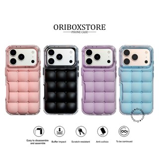 ORIBOX - Bubbly Puff Silicone Full Cover Soft Phone Case For Iphone 17 17air 16 15 14 13 12 11 Xr Pro Plus Promax  RCI610
