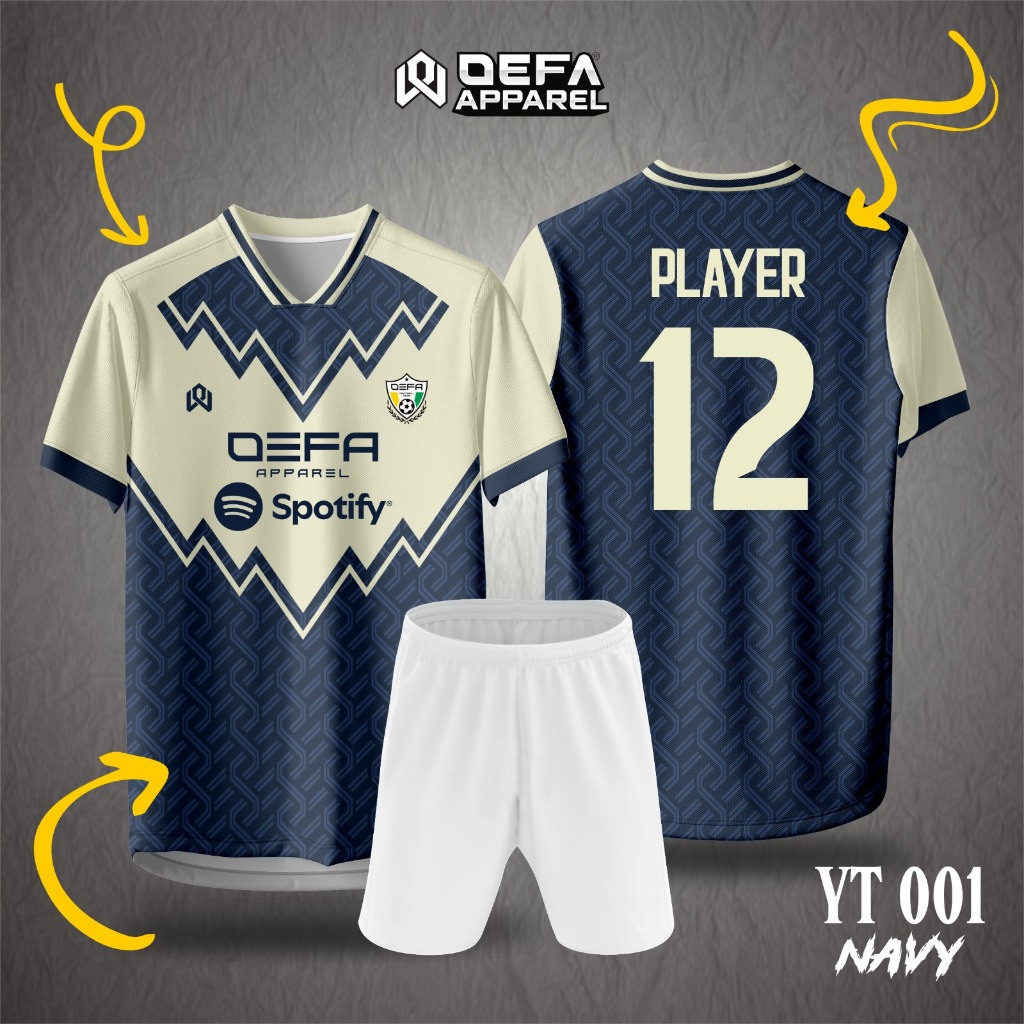 YT001 FOOTBALL & FUTSAL JERSEY - ฟรีชื่อที่กําหนดเอง/หมายเลขหลัง/โลโก้/Sponsor