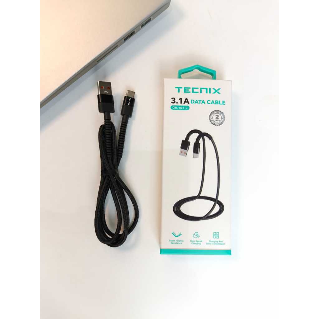 TECNIX CBL-831-C Type C Data Cable Fast Charge 3.1A Type C Cable