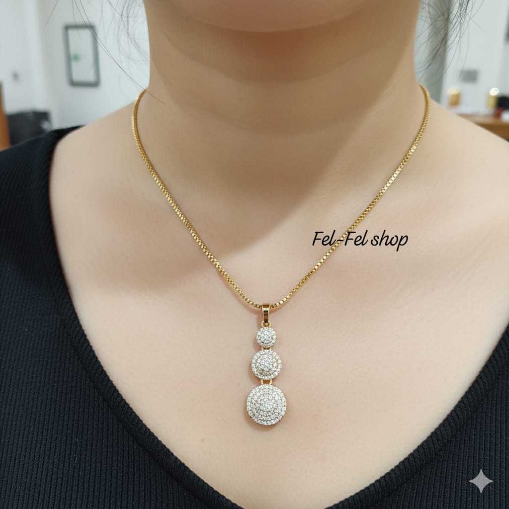 Xuping Italy Gold สร้อยคอหรูหรา 3 ชั้น 45 ซม