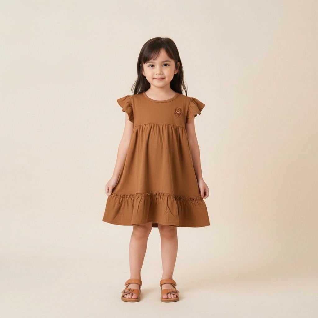 KATUN Cleonanda Miira ชุดเดรสสําหรับเด็กผู้หญิง ผ้าฝ้ายหวี 30 ปี อายุ 1-5 ปี