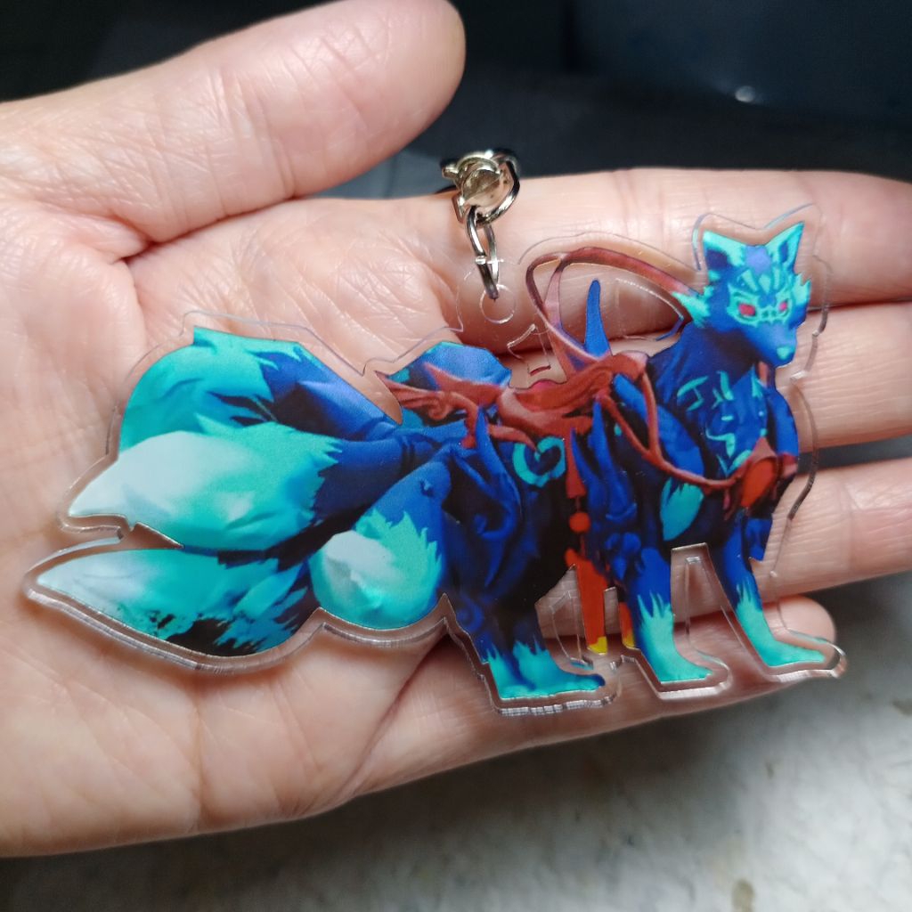 GANTUNGAN HD 9CM KITSUNE blox พวงกุญแจผลไม้ Kitsune Blox พวงกุญแจผลไม้