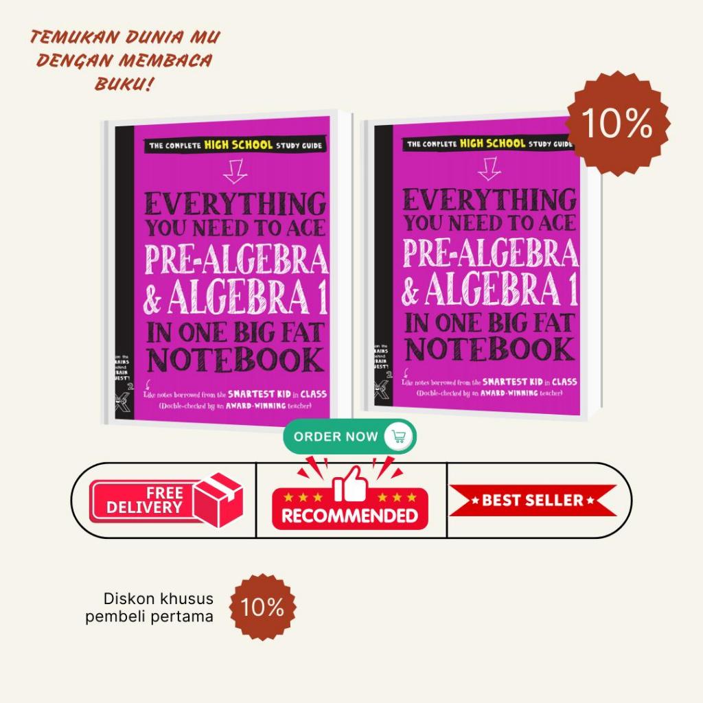 COLORING BOOK COLLECTION ทุกอย่างที่คุณต้องการ Ace Pre-Algebra & Algebra 1 In One Big Fat Notebook