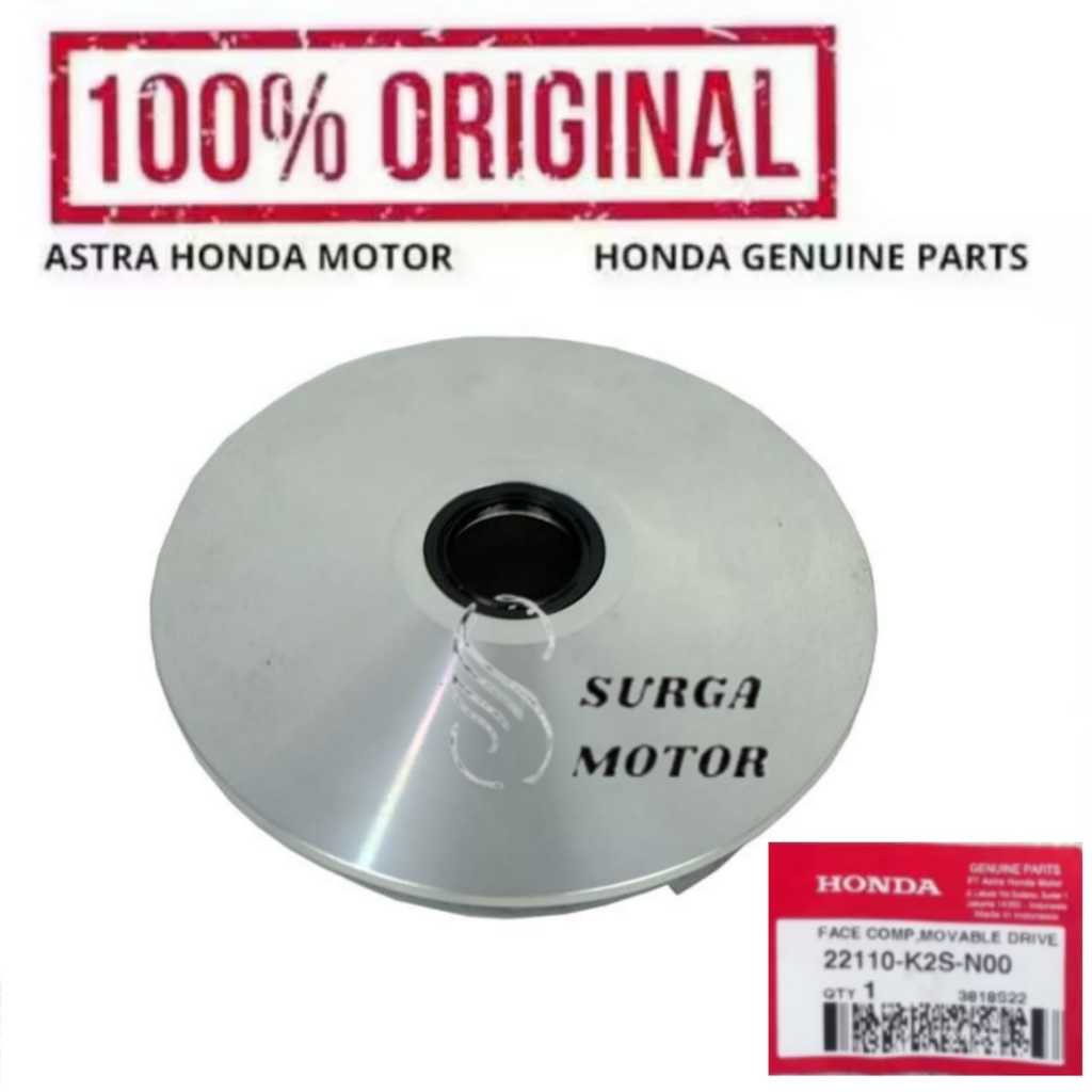 Pulley Pulley Roller Housing Motor Honda Vario 160 K2S Stylo 160 22110K2SN00 22110-K2S-N00 Face Comp