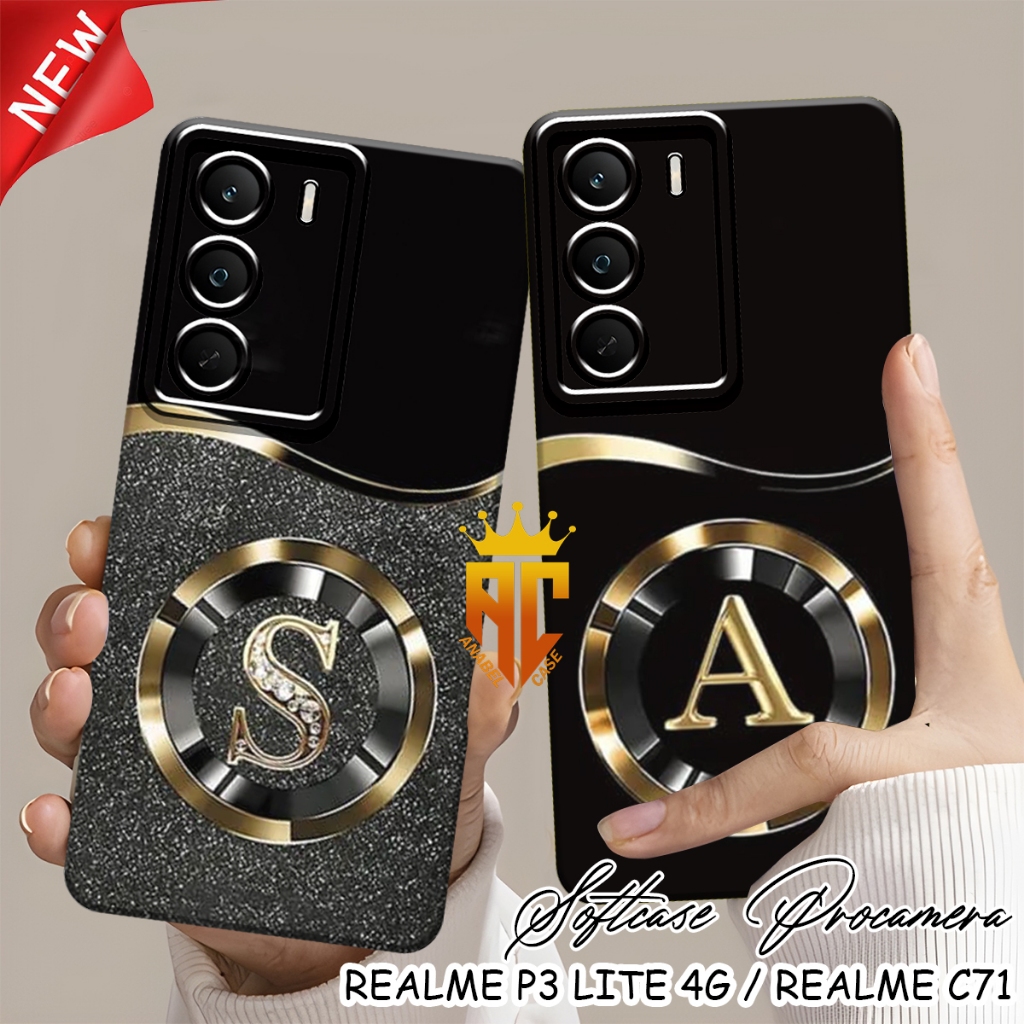 Softcase Realme p3 Lite 4g - เคส Realme c71 4g - Realme c75 - Realme c75x - Realme c73 Luxury Letter