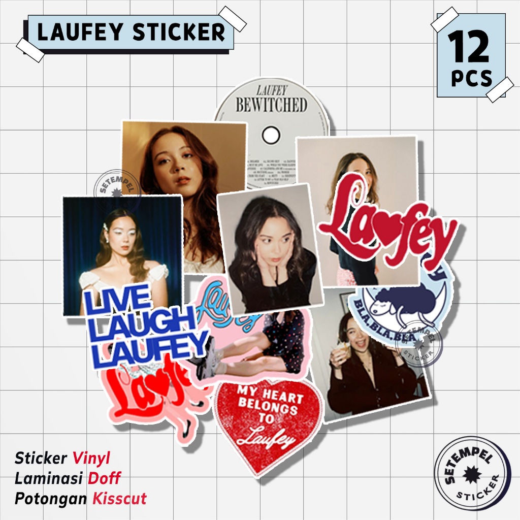 LAUFEY สติ๊กเกอร์แพ็ค 12 ชิ้น | สติ๊กเกอร์ไวนิล Laufey