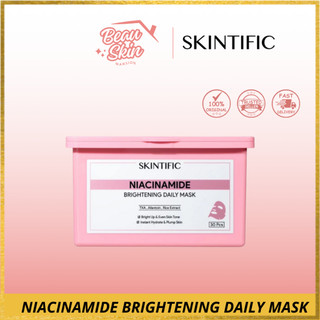 Skintific Niacinamide Brightening Daily Mask Brightening & Hydrating Face Sheet Mask