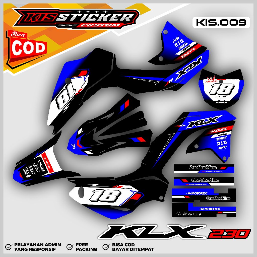 KLX 230 Full Body Decal Sticker - ใหม่ล่าสุด Honda KLX 230 Full Body Decal สติกเกอร์ KiS.09