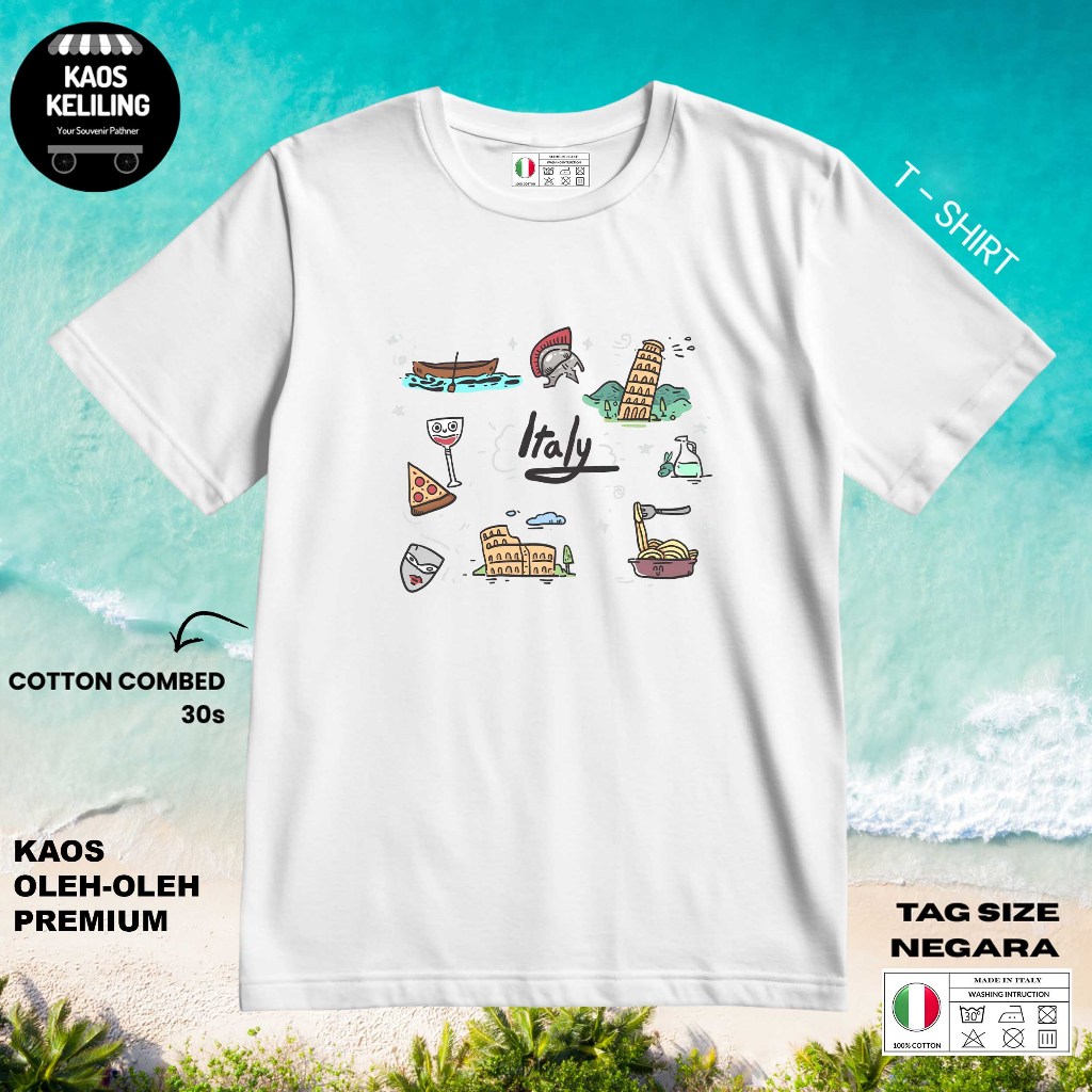 ITALY SOUVENIR T-SHIRT 6 WITH ORIGINAL ITALY LABEL TAG ของขวัญพรีเมี่ยม SOUVENIR CLOTHES