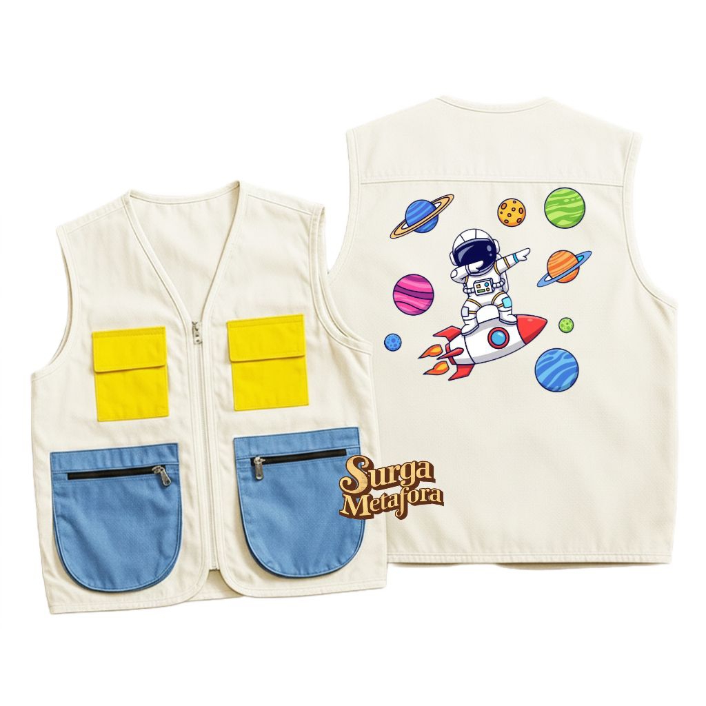 เสื้อกั๊กเด็กผู้ชาย 2-13 Years Old Astronaut Motif